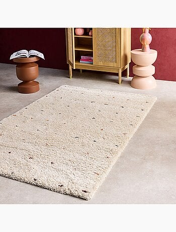 Tapis enfant à petits pois shaggy Hazel