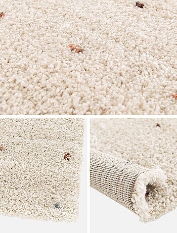 Tapis enfant à petits pois shaggy Hazel