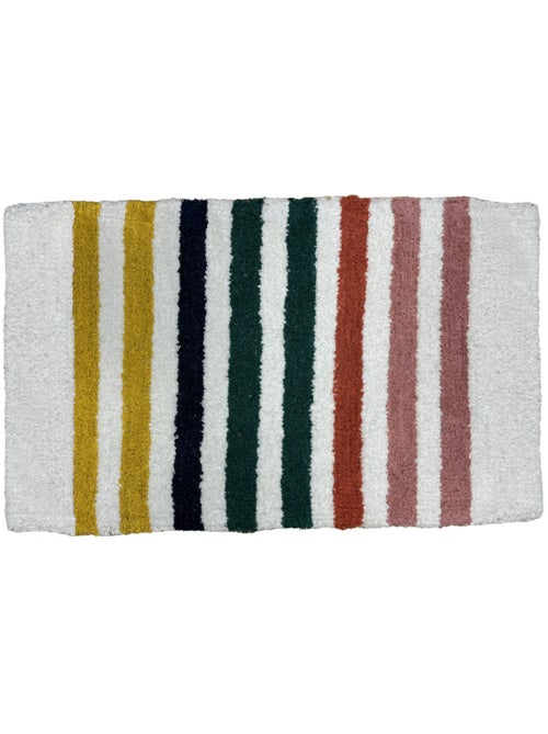 Tapis enfant à rayures verticales en coton 50 x 80 cm – Guy Levasseur - Kiabi Tapis enfant à rayures verticales en coton 50 x 80 cm – Guy Levasseur - Kiabi