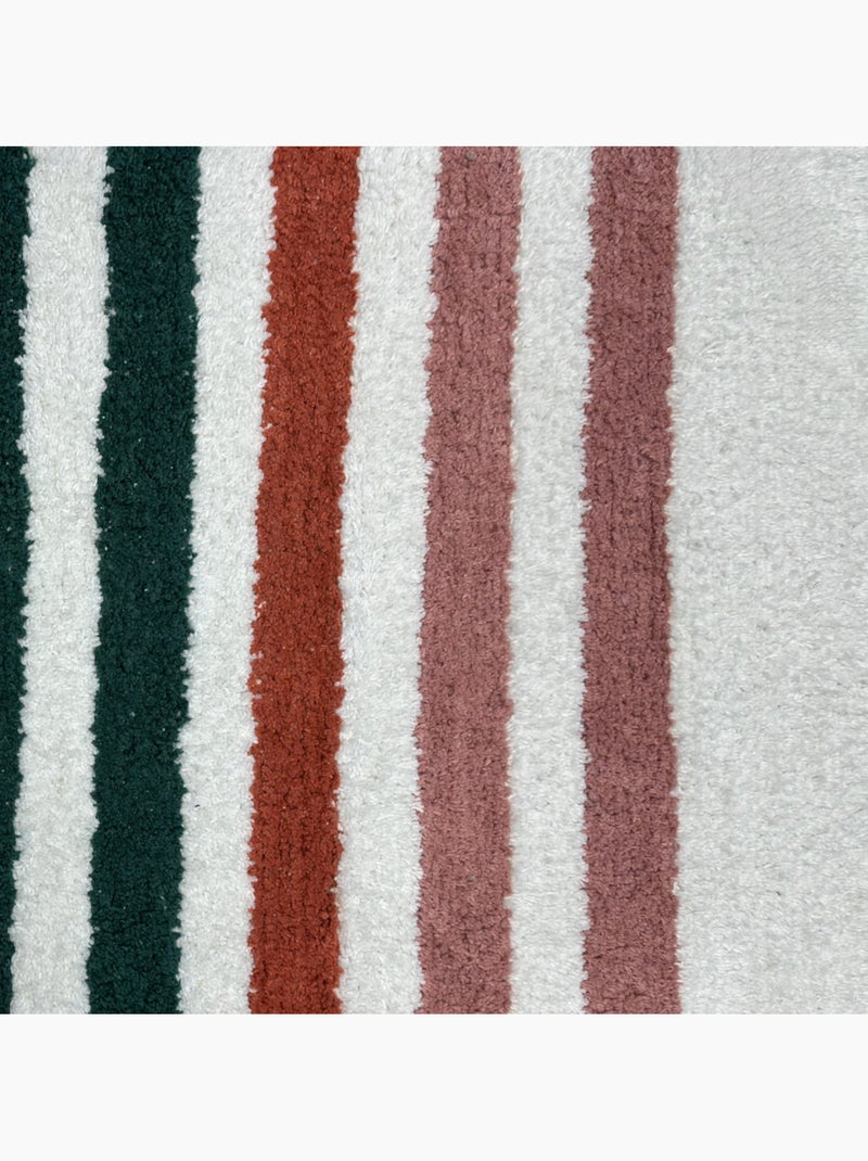 Tapis enfant à rayures verticales en coton 50 x 80 cm – Guy Levasseur Multicolore - Kiabi