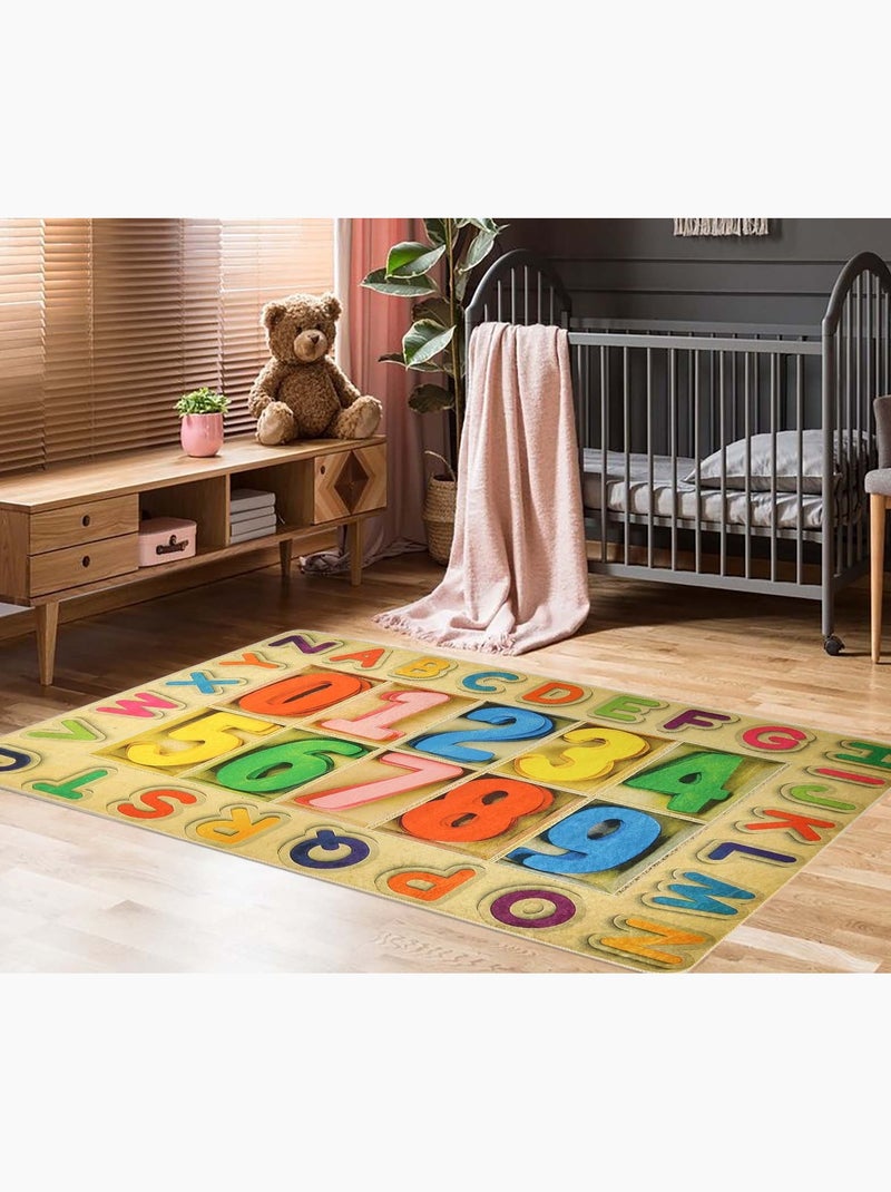 Tapis Enfant ALPHA Number Beige - Kiabi