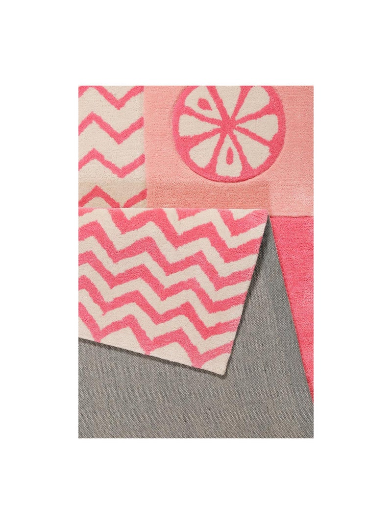 Tapis enfant animal rectangle Fruity Flamingo Smart Kids Noir Rose - Kiabi