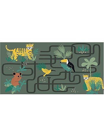 Tapis enfant animaux jungle circuit