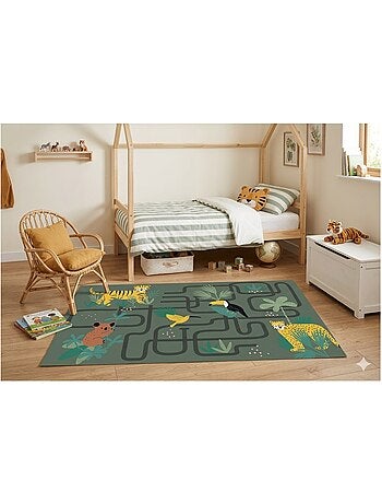 Tapis enfant animaux jungle circuit