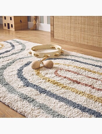Tapis enfant arc-en-ciel shaggy Dakota