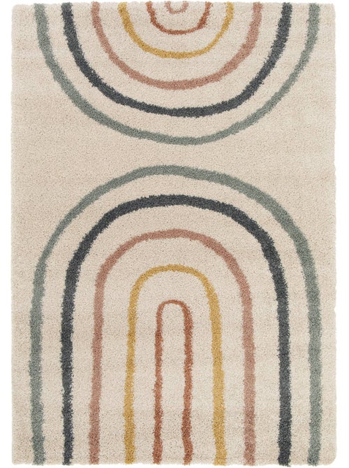 Tapis enfant arc-en-ciel shaggy Dakota - Kiabi
