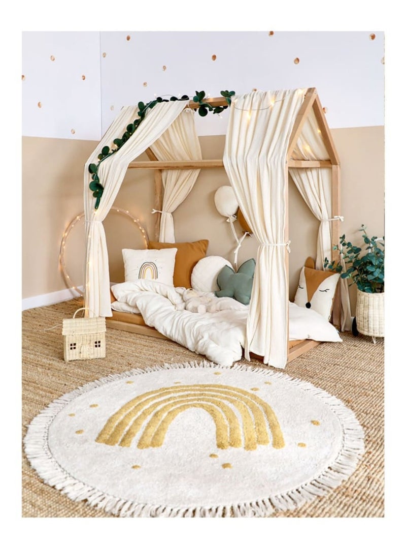Tapis Enfant Arc-en-Ciel Style Bohème Multicolore - Kiabi