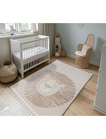 Tapis enfant avec franges effet 3D Wiro