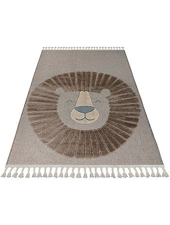 Tapis enfant avec franges effet 3D Wiro