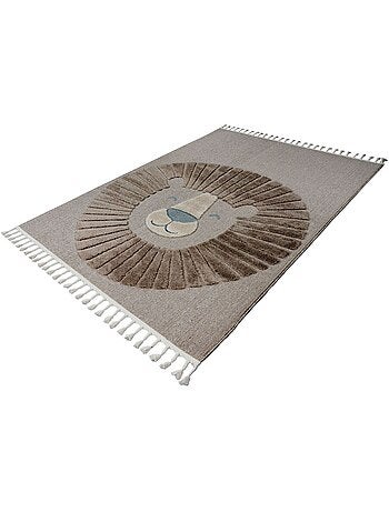 Tapis enfant avec franges effet 3D Wiro