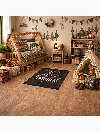 Tapis enfant aventure forêt