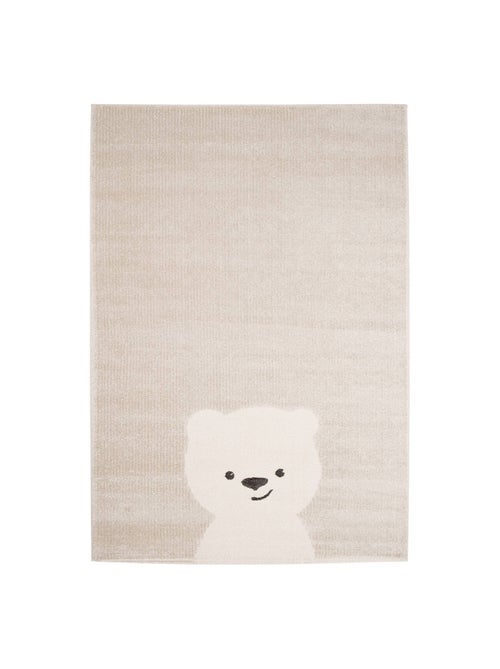 Tapis enfant beige petit ourson Elliot - Kiabi