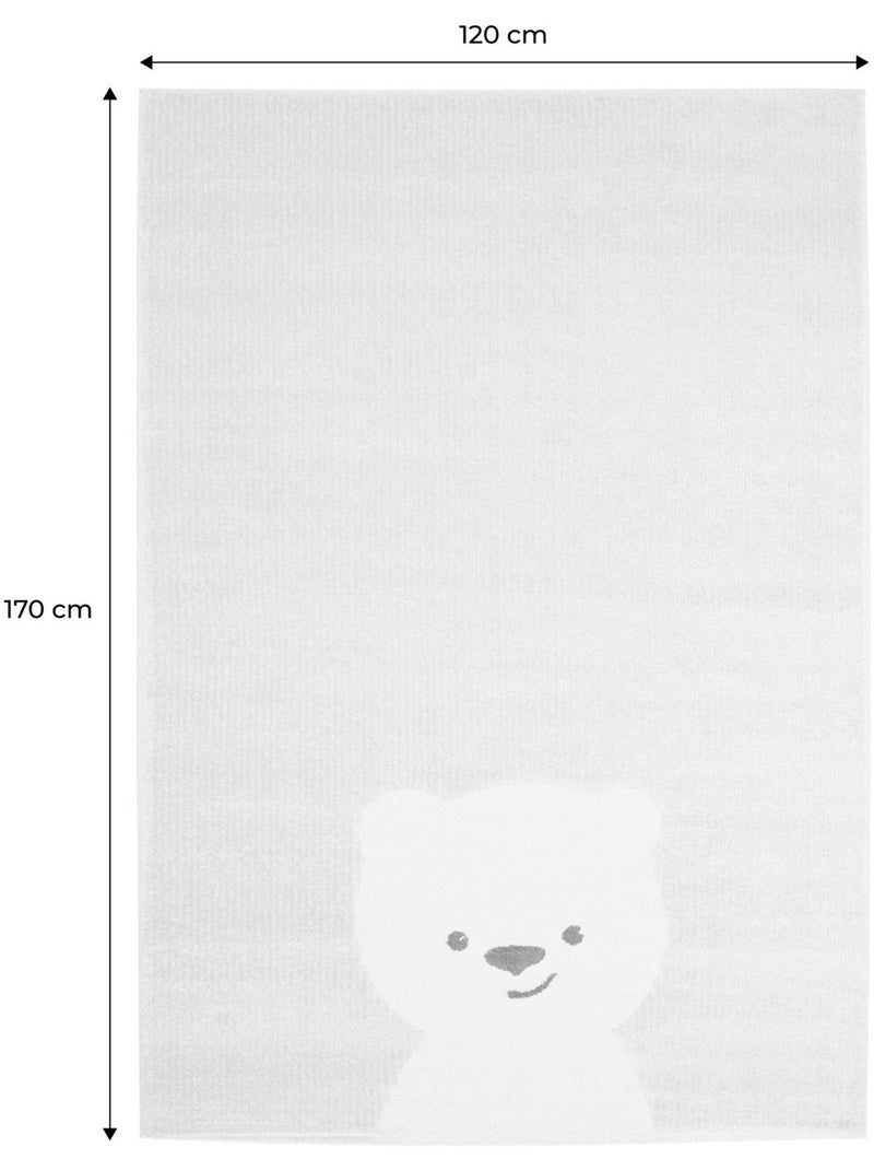 Tapis enfant beige petit ourson Elliot Beige - Kiabi