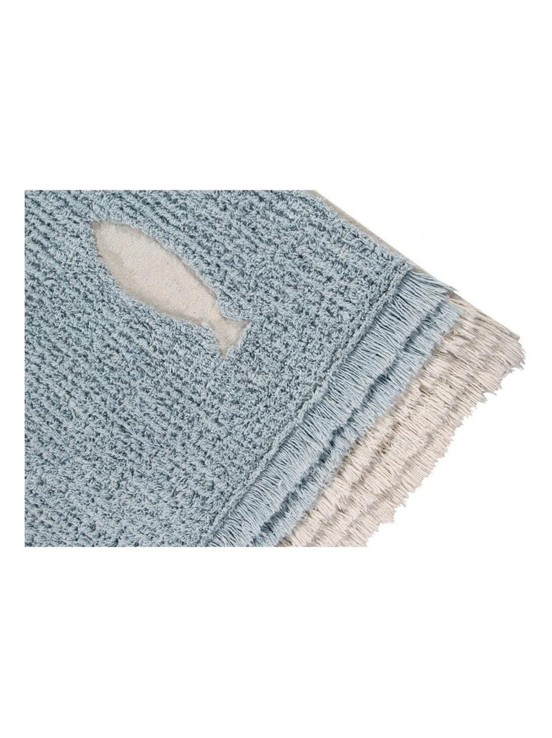 Tapis enfant bleu océan lavable en machine Ocean Shore Lorena Canals Bleu - Kiabi