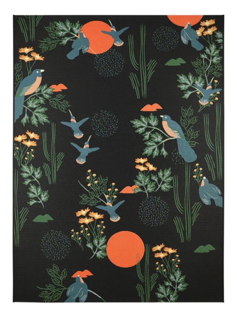 Tapis Enfant Bloom en polypropylène Noir - Kiabi