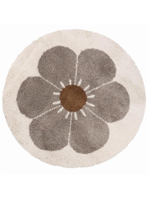 Tapis Enfant Bohemian Daisy Rond en polypropylène - Kiabi
