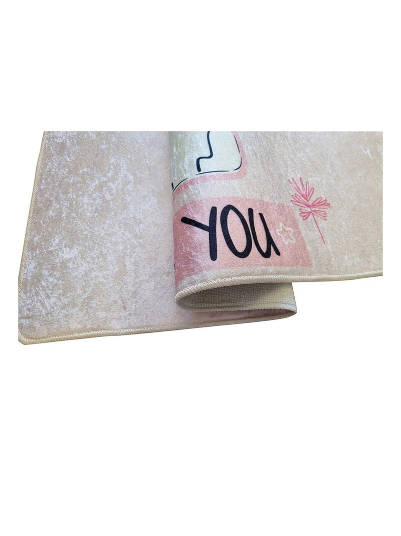 Tapis Enfant Calin Rose - Kiabi