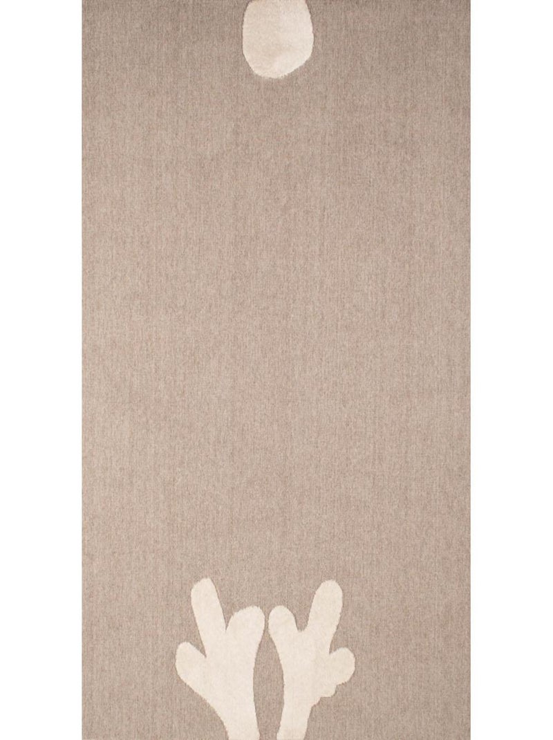 Tapis Enfant Cerf en polyester Beige - Kiabi