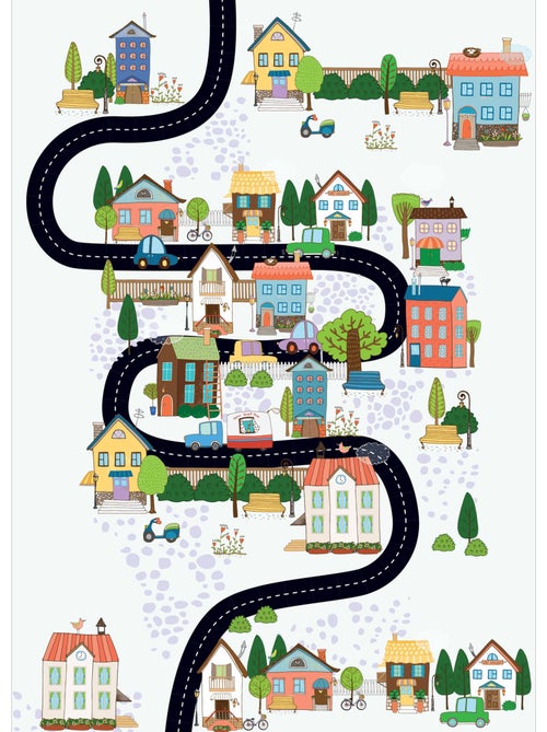 Tapis enfant circuit de voiture - Kiabi