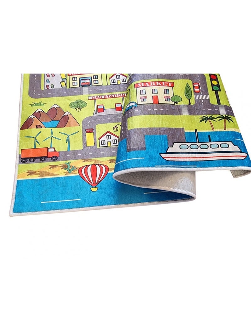 Tapis Enfant Circuit de Voiture Multicolore - Kiabi