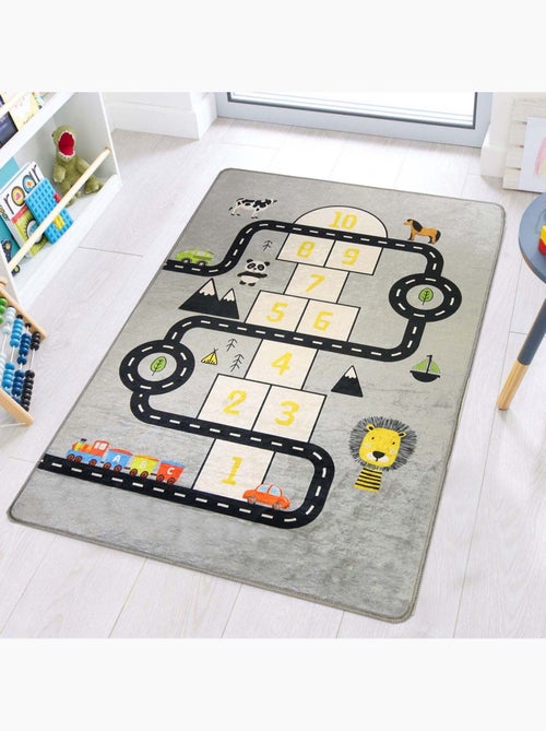 Tapis Enfant Circuit et Marelle - Kiabi