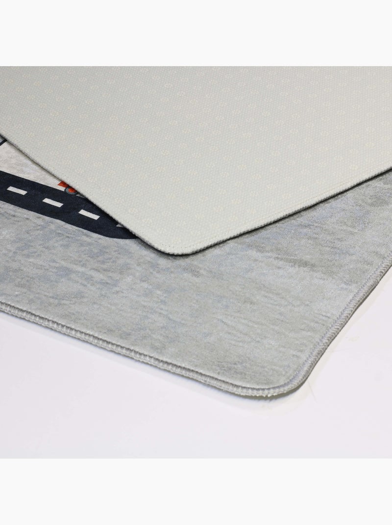 Tapis Enfant Circuit et Marelle Gris - Kiabi