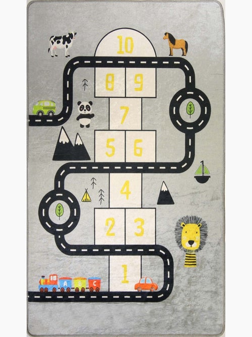 Tapis Enfant Circuit et Marelle - Kiabi