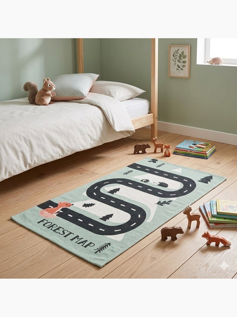 Tapis enfant circuit forêt Vert - Kiabi