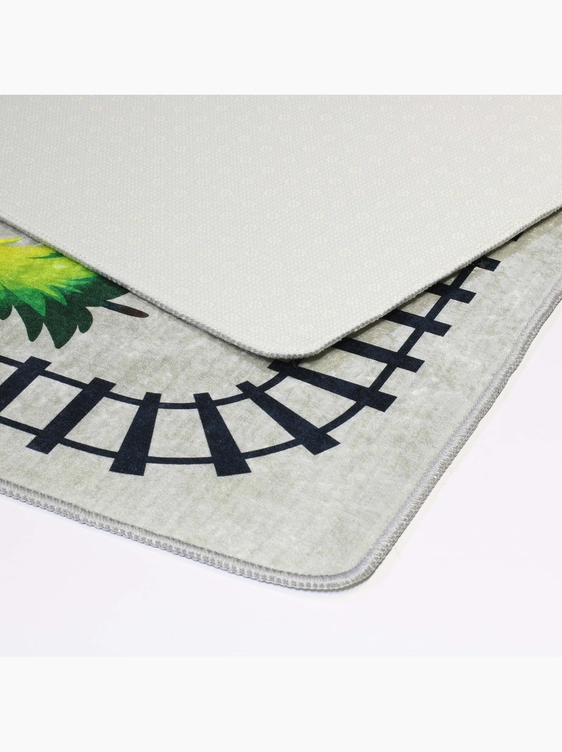Tapis Enfant CIRCUIT ZOO Gris - Kiabi
