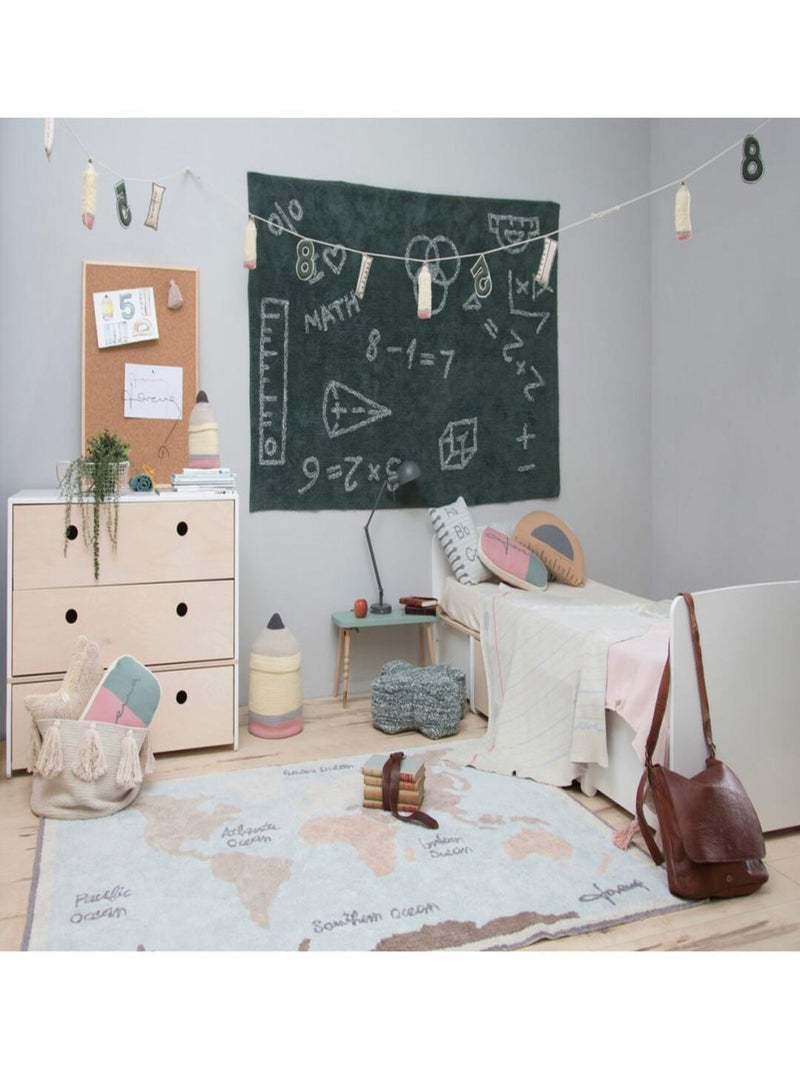 Tapis enfant coloré à courtes mèches Vintage Map Lorena Canals Multicolore - Kiabi