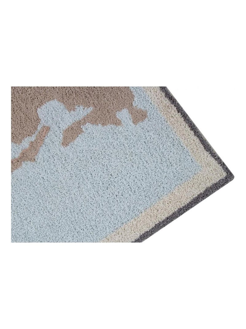 Tapis enfant coloré à courtes mèches Vintage Map Lorena Canals Multicolore - Kiabi