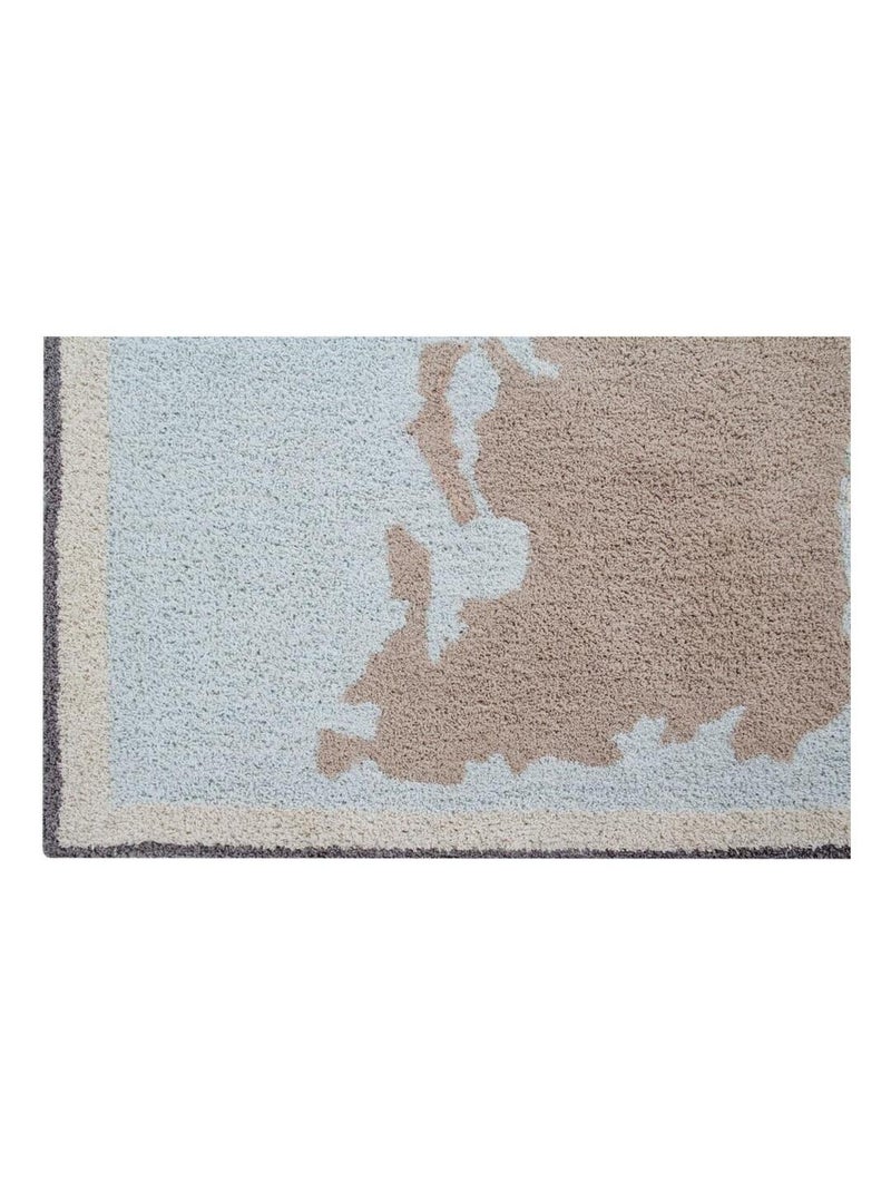 Tapis enfant coloré à courtes mèches Vintage Map Lorena Canals Multicolore - Kiabi