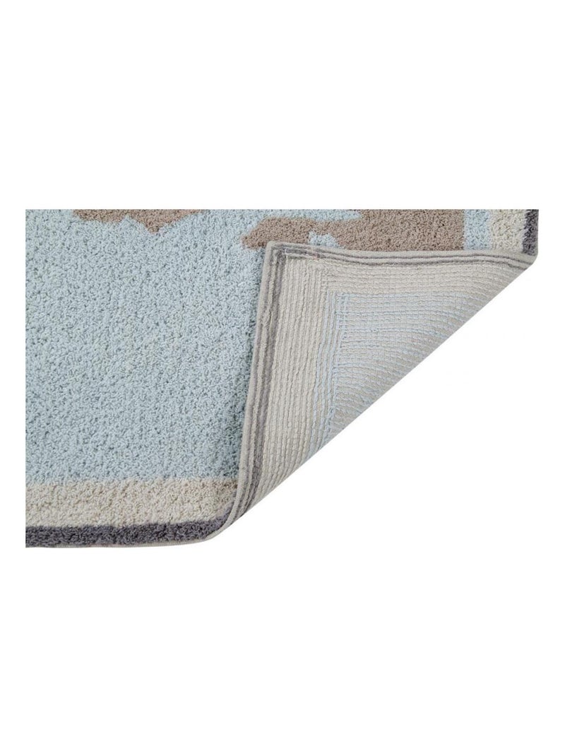 Tapis enfant coloré à courtes mèches Vintage Map Lorena Canals Multicolore - Kiabi