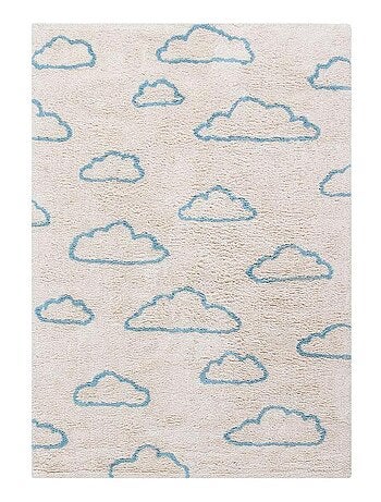 Tapis enfant coton crème tufté Nuage