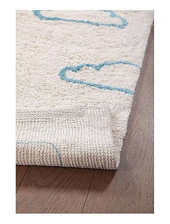 Tapis enfant coton crème tufté Nuage