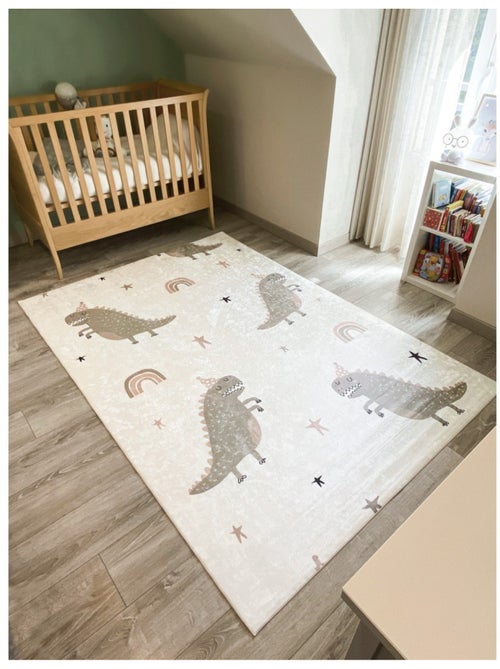 Tapis Enfant Dinosaures Happy en polyester - Kiabi Tapis Enfant Dinosaures Happy en polyester - Kiabi