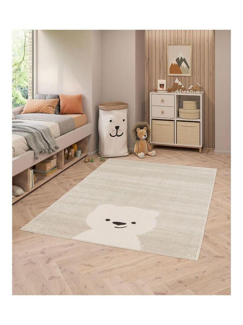 Tapis enfant effet 3D beige Apollo Beige - Kiabi