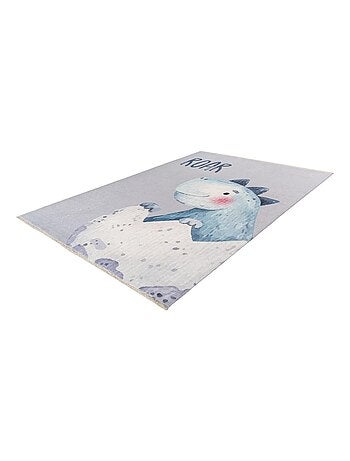 Tapis enfant en coton recyclé lavable en machine Dino