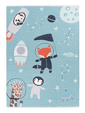 Tapis enfant en coton recyclé lavable en machine Foxy