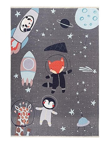 Tapis enfant en coton recyclé lavable en machine Foxy