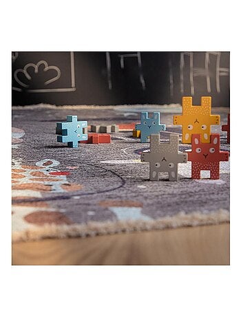 Tapis enfant en coton recyclé lavable en machine Foxy
