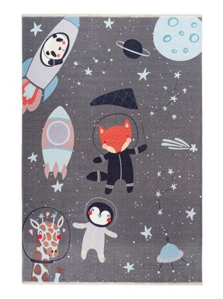 Tapis enfant en coton recyclé lavable en machine Foxy
