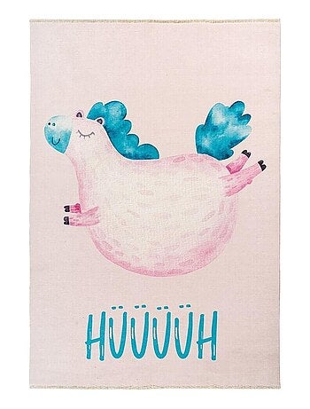 Tapis enfant en coton recyclé lavable en machine Lilly