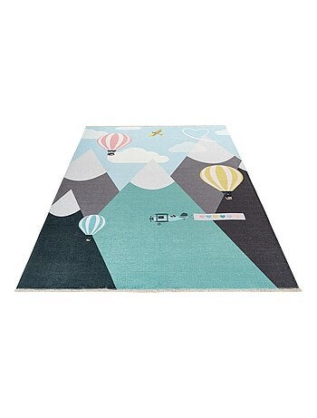 Tapis enfant en coton recyclé lavable en machine Mountain