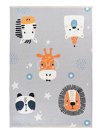 Tapis enfant en coton recyclé lavable en machine Poppy