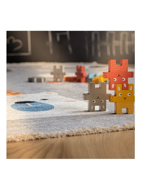 Tapis enfant en coton recyclé lavable en machine Poppy - Kiabi