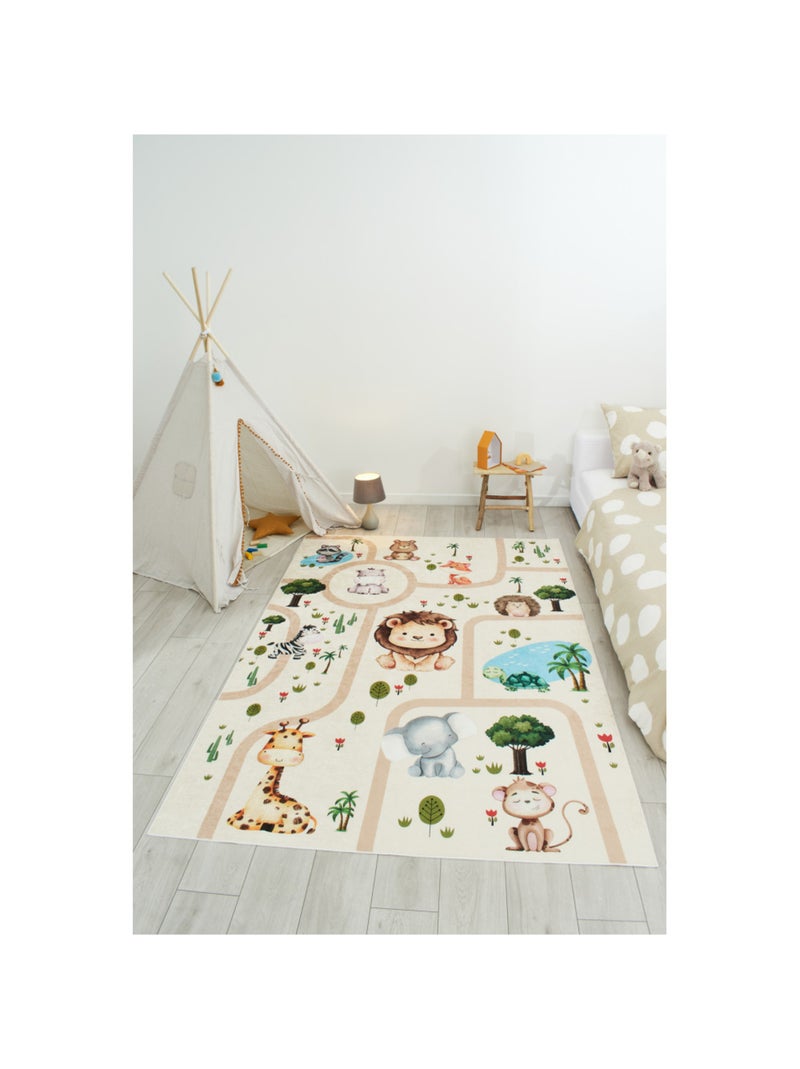 Tapis Enfant en polyester Beige - Kiabi
