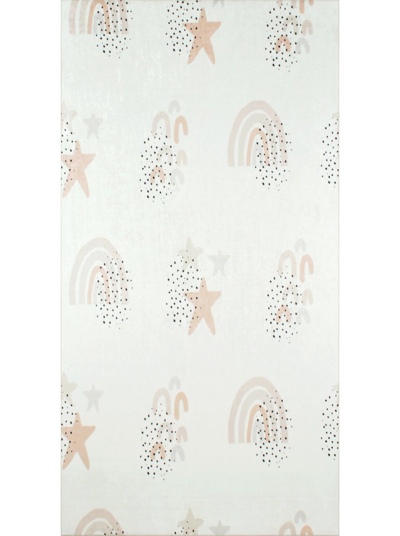 Tapis enfant étoiles Beige - Kiabi