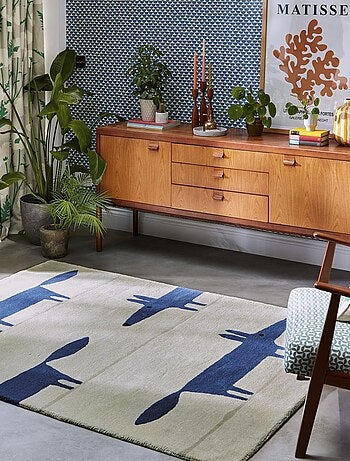 Tapis enfant fait à la main en laine MR FOX