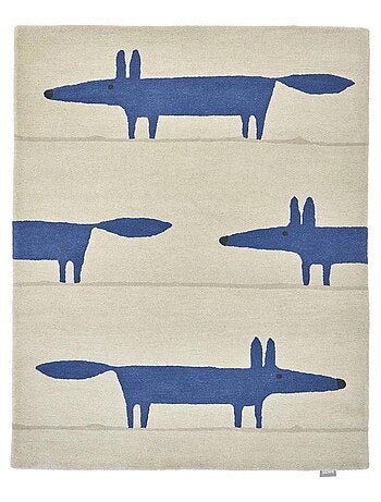 Tapis enfant fait à la main en laine MR FOX